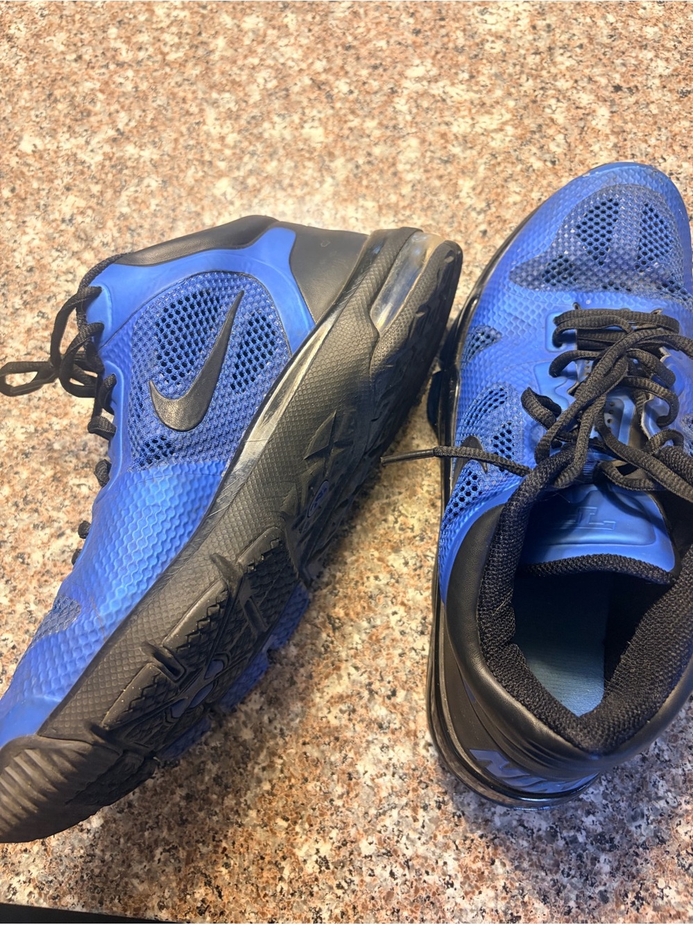 Nike Men’s Royal Blue and Black Athletic Training Shoes